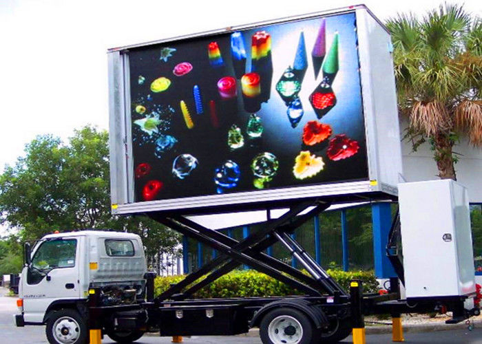 China Mobiele Aanhangwagen Opgezette LEIDENE het Schermauto die Video LEIDENE Vertoning 8mm adverteren Pixelhoogte fabriek
